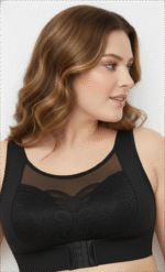 Front-Fastening Comfort Bra with Breathable Mesh & Lace - Image 3