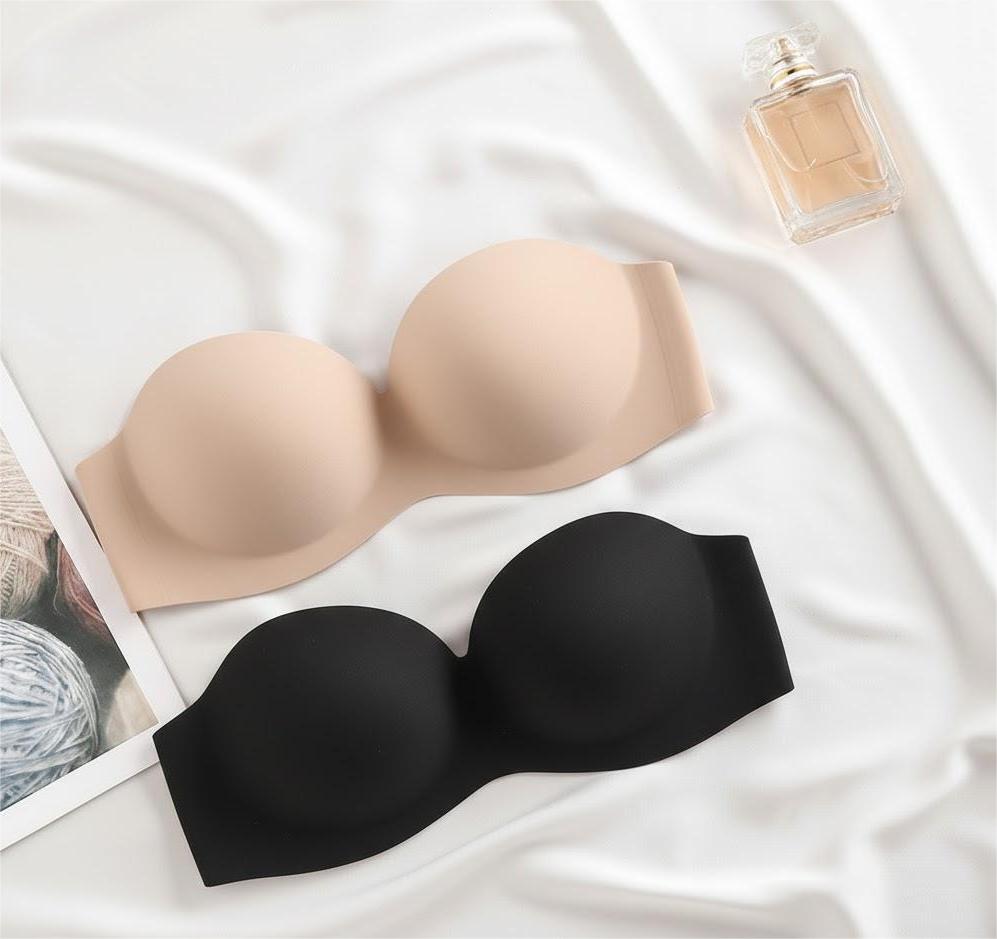 unnamed (10) (1) Ultimate Versatility:Black Seamless Strapless Multi-Way Bra - Image 1