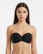 Ultimate Versatility:Black Seamless Strapless Multi-Way Bra - Image 8