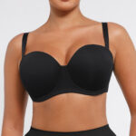 Ultimate Versatility:Black Seamless Strapless Multi-Way Bra - Image 4